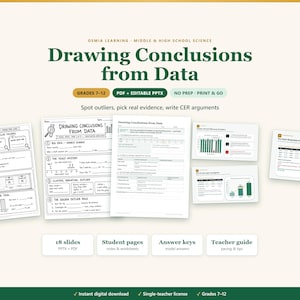 Könnte beinhalten: Bildungsressource mit dem Titel Drawing Conclusions from Data für die Klassen 7-12, bestehend aus einer Sammlung von druckbaren Arbeitsblättern, Folien und Lehrerhandbüchern. Die Materialien enthalten Diagramme und Übungen.