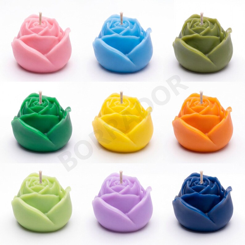 Rose Bud Candle Favors, Wedding Favors for Guests, Personalized Tag, Bridal Shower, Quinceañera, Handmade in Mexico image 2