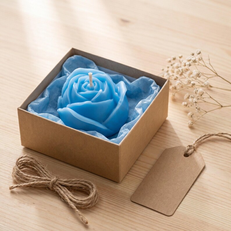 Rose Bud Candle Favors, Wedding Favors for Guests, Personalized Tag, Bridal Shower, Quinceañera, Handmade in Mexico image 6
