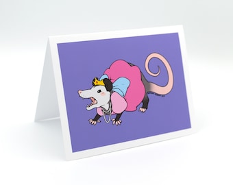 Prinzessin Possum Grußkarte