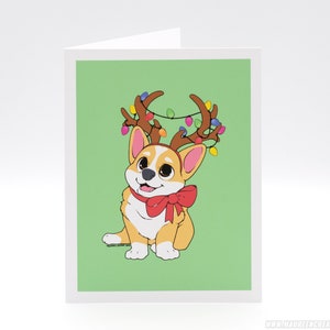 de voeux Corgi de Noël | Carte de Noël