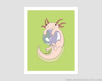 Axolotl Art Print