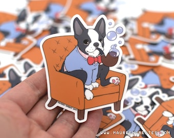 Boston Terrier Sticker | Waterproof Vinyl Sticker