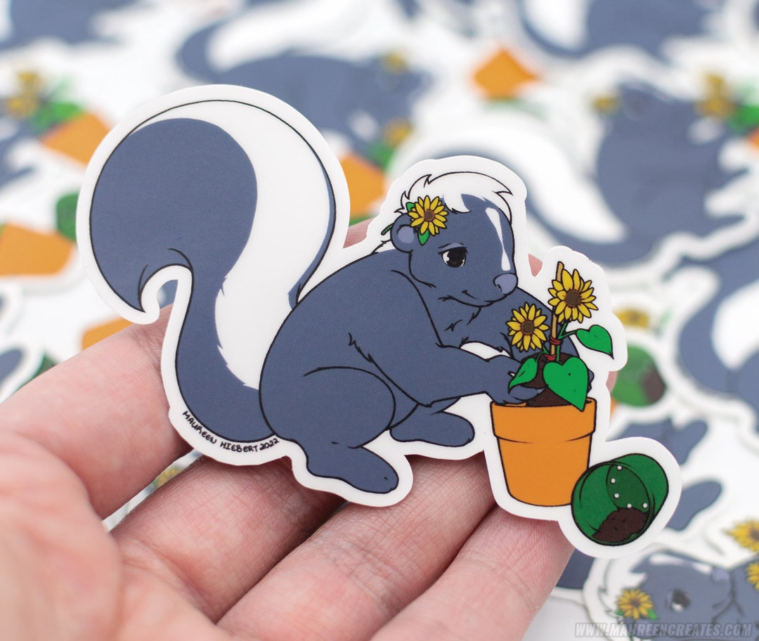 Skunk Sticker Garden Skunk Sticker | Waterproof Vinyl Sticker - Etsy
