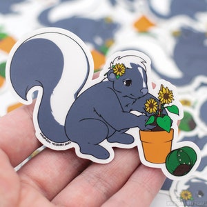Sticker mouffette de jardin | Autocollant en vinyle imperméable