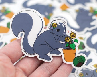 Garden Skunk Sticker | Waterproof Vinyl Sticker