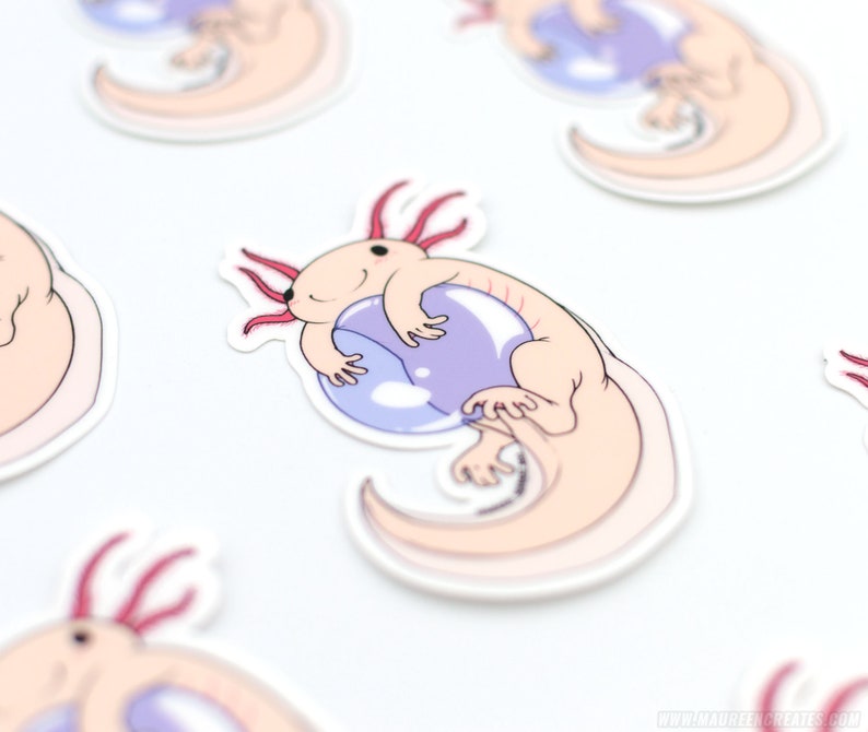 Sticker Axelo Axolotl Sticker | Waterproof Vinyl Sticker - Etsy Canada