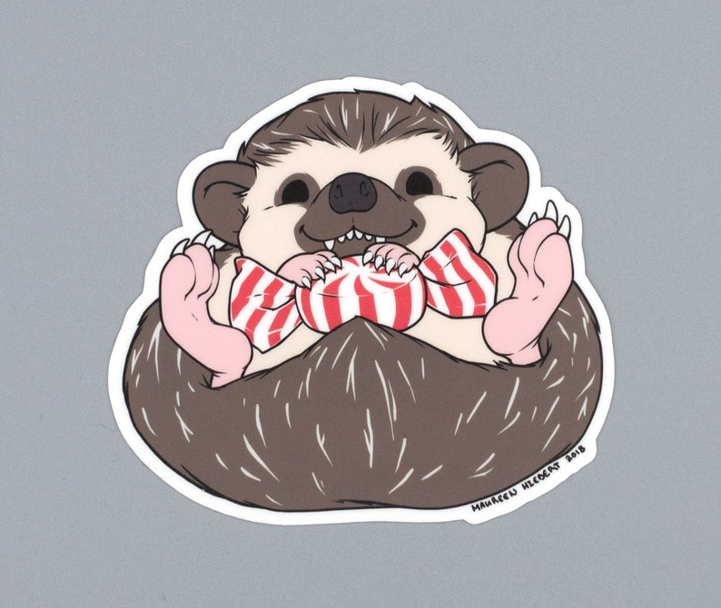 Hedgehog Sticker Waterproof Vinyl Sticker image 3