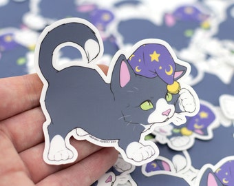 Wizard Kitten Sticker | Waterproof Vinyl Sticker