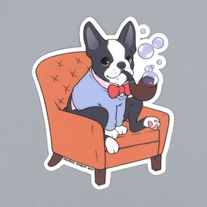 Boston Terrier Sticker Waterproof Vinyl Sticker image 3