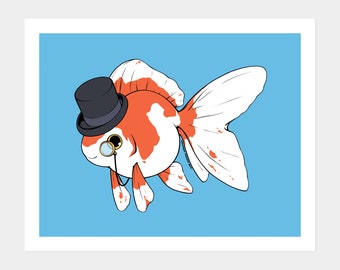 Fancy Goldfish Art Print