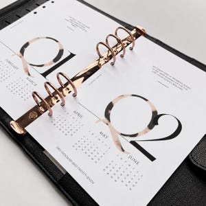 Set of 4 Quarterly Planner Inserts | A5, Half Letter, Personal & A6 | Ring or Disk | Elavae Paper Edit Collection