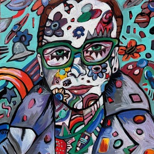 Portraits by Melissa Bollen in this psychedelic style. Custom, original portraits from photo.