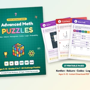 Geavanceerde wiskundige puzzels voor kinderen, KenKen, Kakuro, logica, codes (PDF)