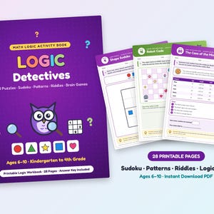 Logic Detective Activiteitenboek, Wiskundige Puzzels, Sudoku, Patronen (PDF)