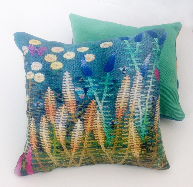 Prairie Goldenrod sachet cushion filled with fragrant lavender. Free US shipping image 1