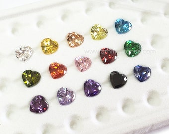 6.5 mm Máquina de Europa Corte Blanco zirconia cúbico Cubic Zirconia 4 Piezas