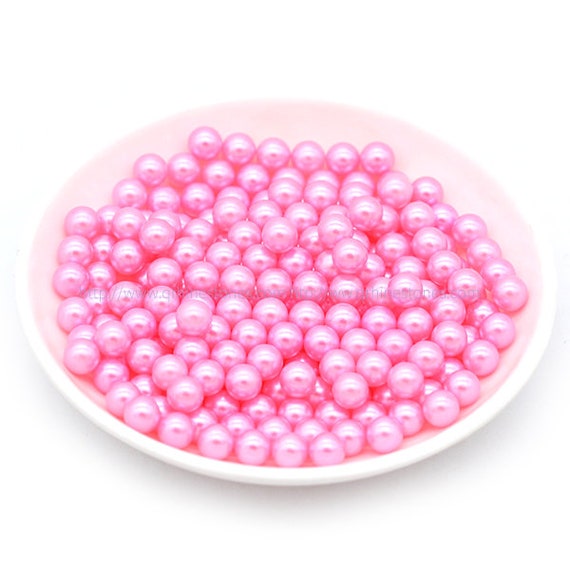 Deep Pink Vase Filler Pearl Spherical Bead No Hole Plastic 6mm Etsy