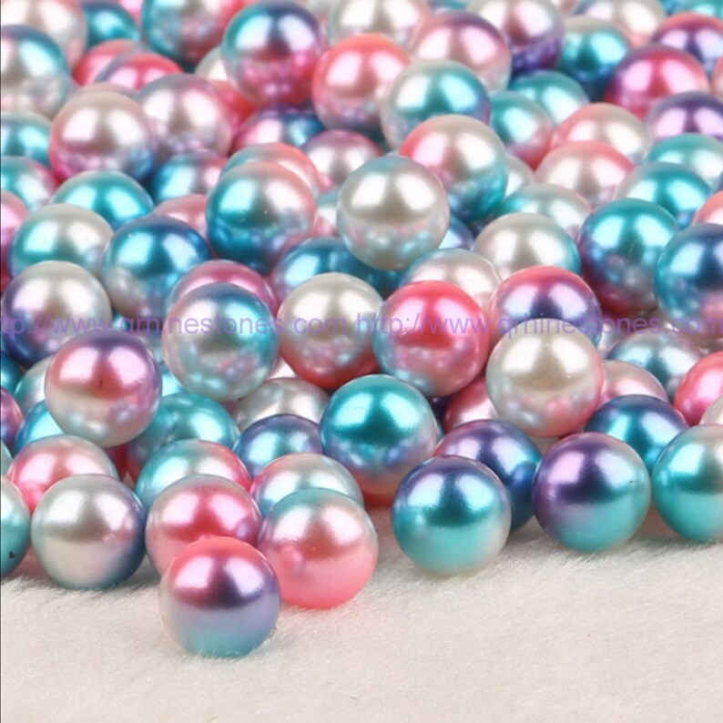 10mm Vase Filler Balls Aqua Pink AB Two Color Pearl Bead no Etsy