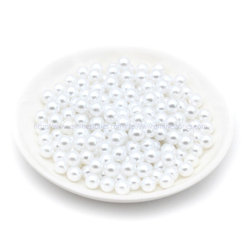 White Vase Filler Pearl Sperical Bead NO HOLE plastic 6mm 8mm Etsy