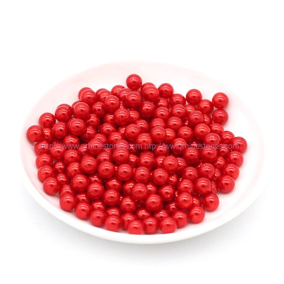 Red Vase Filler Pearl Spherical Bead No Hole Plastic 6mm 8mm Etsy