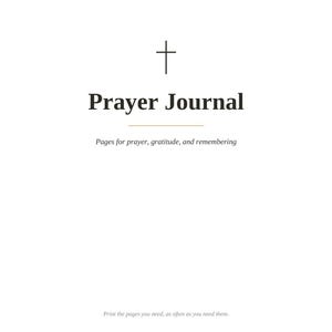 Ausdruckbare Seiten für ein Gebetstagebuch | Einlagen für den christlichen Tagesplaner (PDF)