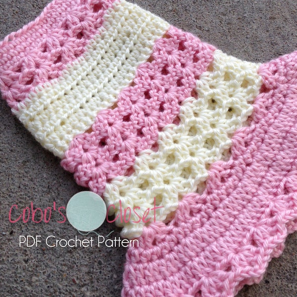 PDF Crochet Pattern- Littlest Bo Peep Dog Dress - INSTANT DOWNLOAD
