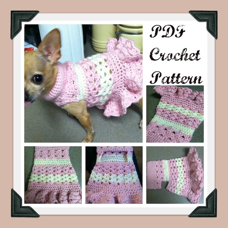PDF Crochet Pattern Littlest Bo Peep Dog Dress INSTANT Etsy