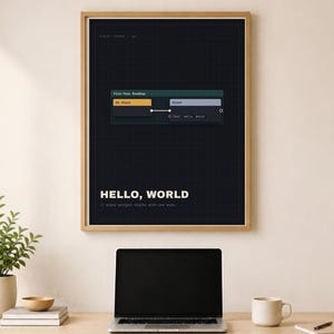 Funny Programmer Poster - Hello World, Software Engineer Gift, Matte Print