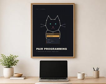 Lustiges Programmierer-Poster – Geschenkidee für Softwareentwickler, ideal für Pair Programming, digitaler Download