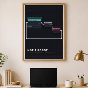 Lustiges Programmierer-Poster – Kein Roboter, Geschenk für Softwareentwickler, Digitaler Download