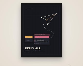 Responder a todos – Póster divertido para la oficina, regalo para compañeros de trabajo, descarga digital