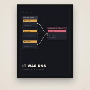 Fue DNS – Póster divertido de soporte técnico, regalo para administradores de sistemas, descarga digital