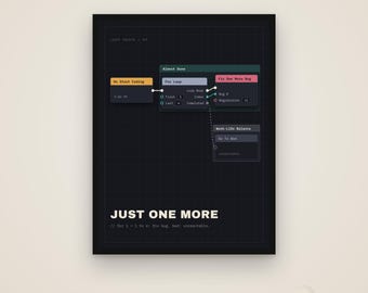 Solo uno más: póster divertido para programadores, regalo para ingenieros de software, descarga digital.