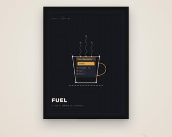 Fuel – Póster divertido para la oficina, regalo para compañeros de trabajo, descarga digital