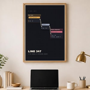 Computer Science Poster – Line 347, CS Student Gift, Digital Download