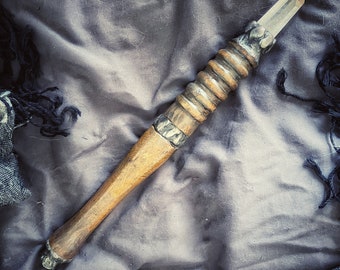 Reclaimed wood Magick Wand with Quartz