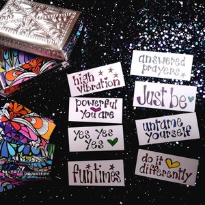 Mini-feeënkaarten / affirmatie-/ positiviteits- / begeleidingskaarten set van 60 kaarten met doos - fairylove