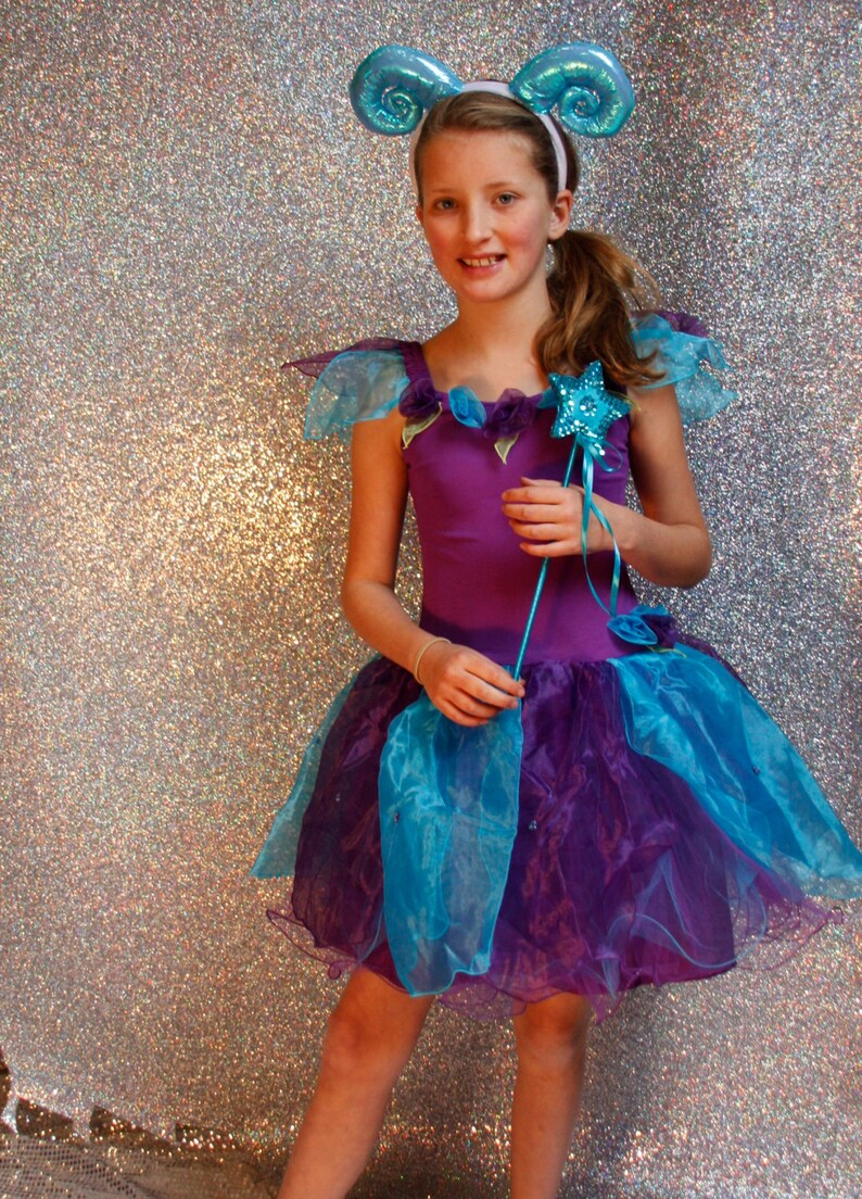 fairylove 3 sizes Purple petal flower fairy dress