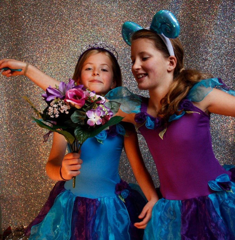 fairylove 3 sizes Purple petal flower fairy dress