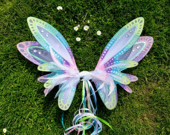 Pretty pastel iridescent sparkle wings - fairy love
