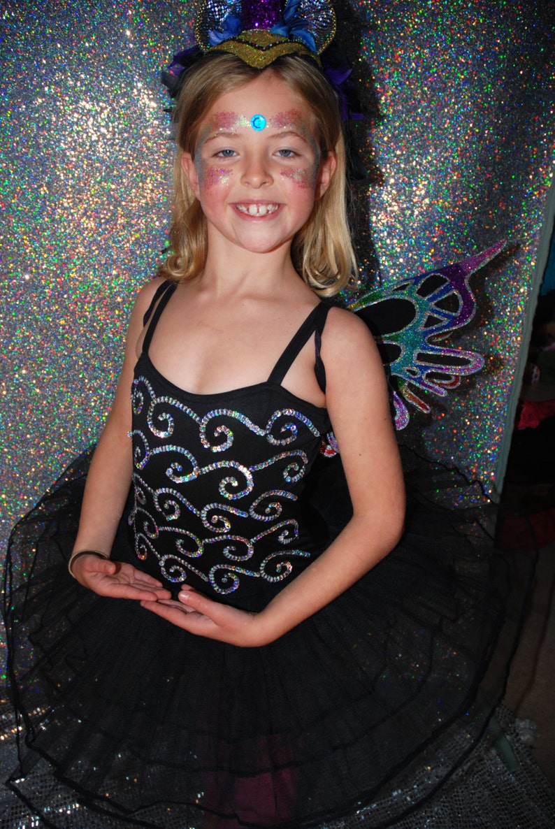 Black Ballerina Dance Tutu Leotard / Dress With Silver Sequins - Etsy