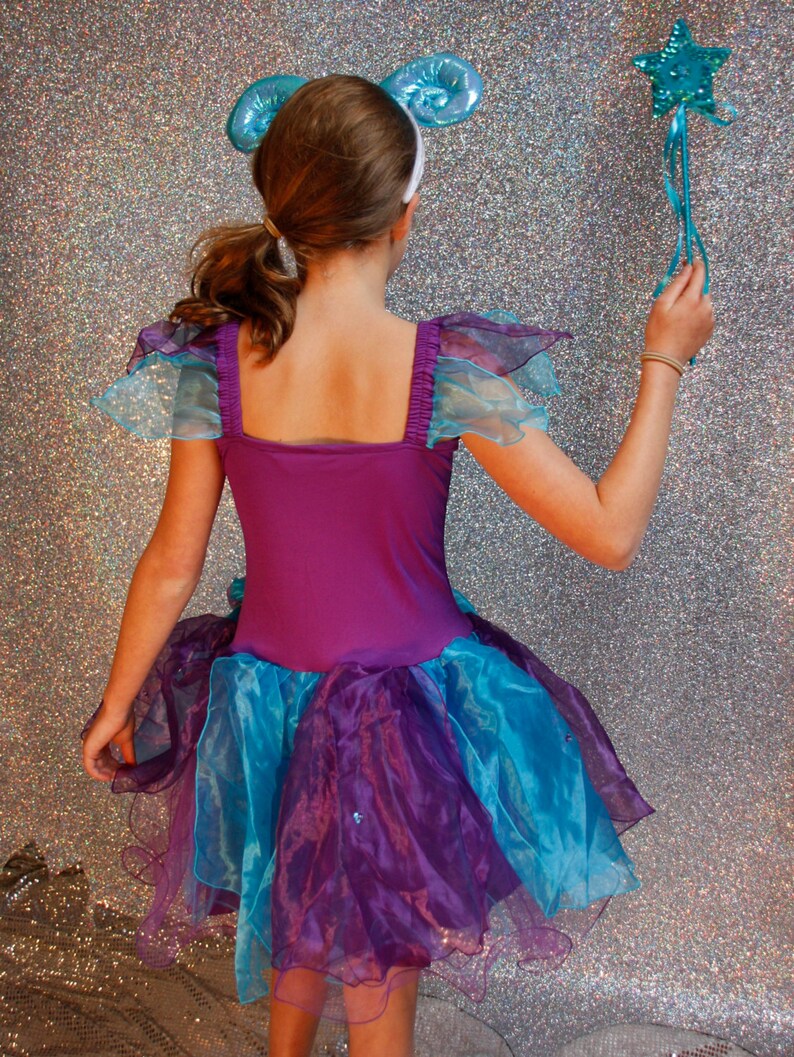 fairylove 3 sizes Purple petal flower fairy dress
