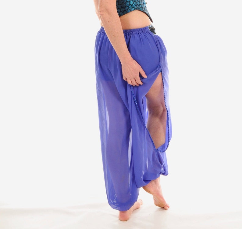 Aladin Harem Pants With Sequins Blue Fairylove Etsy