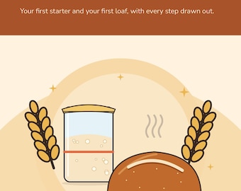 Sourdough Without the Stress: Beginner's Illustrated Guide (PDF Download)