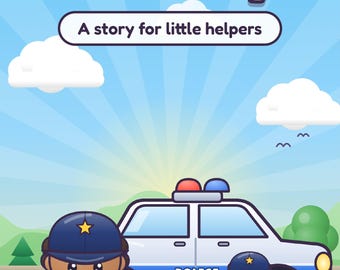 Police Officer for a Day Kids Picture Book, Ages 3-7 (PDF Download)