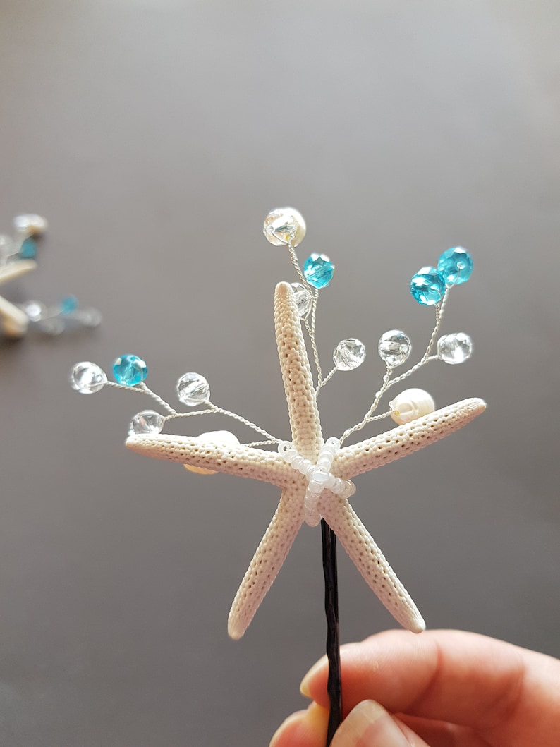 Starfish Hair Pins Beach Wedding Bobby Pin Seashells Pearls Etsy