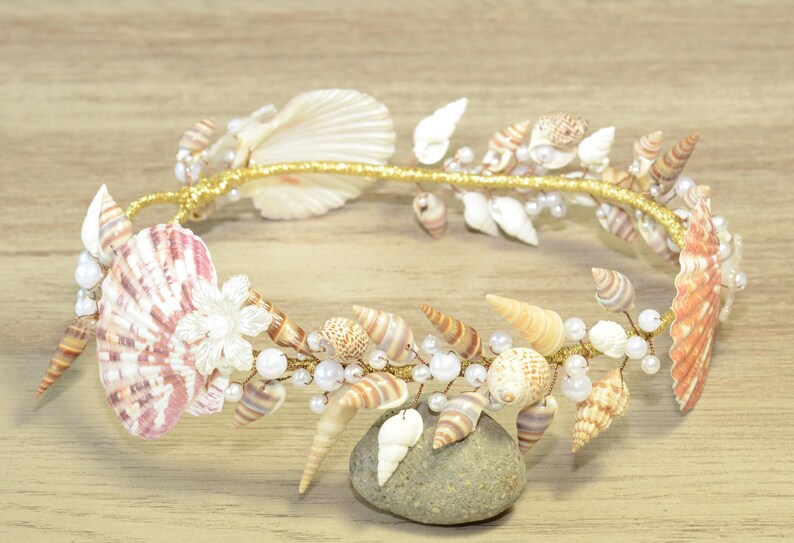 Mermaid Hair Accessory Beach Wedding Crown Shell Headpiece | Etsy