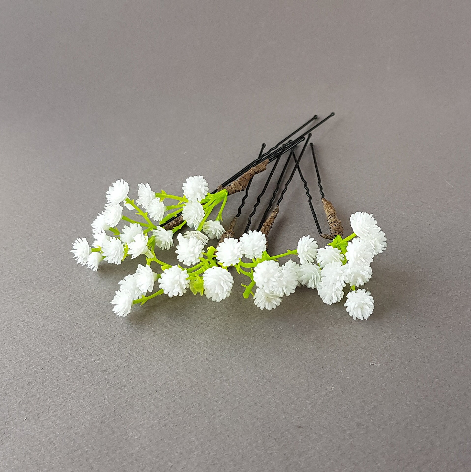 Baby Breath Hair Pins Gypsophila Hair Piece Set of 5 Etsy