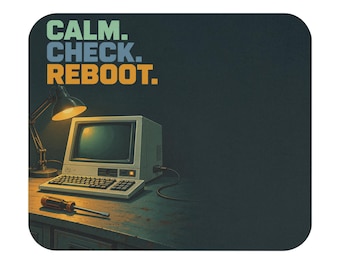 Tappetino per mouse tecnologico 9 x 8 pollici Calm Check Reboot Diagnostic Bench Design